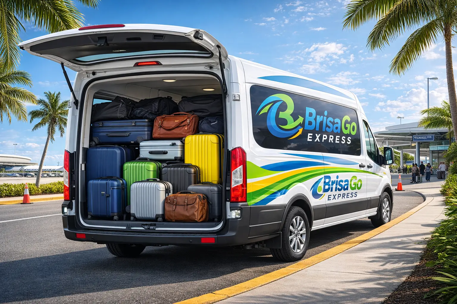 Van Exterior – Estacionada Con Equipaje